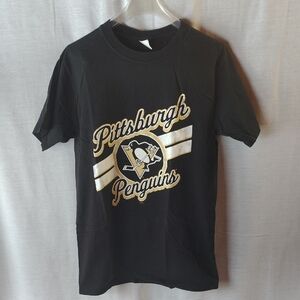 Hanes Black and Gold Pittsburgh Penguins Tee